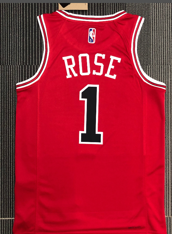 Chicago Bulls#1 Rose red 75th jersey