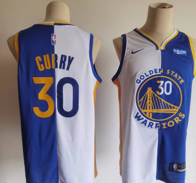 Golden State Warriors #30 Stephen Curry splite jersey