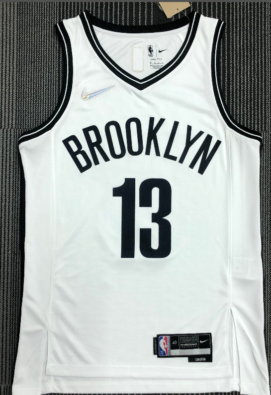 Brooklyn Nets#13 Harden white 75th jersey
