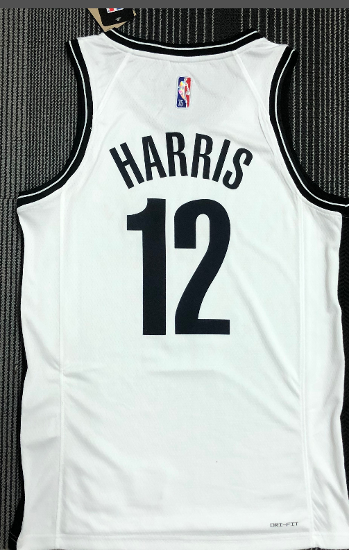 Brooklyn Nets#12 Harris white 75th jersey