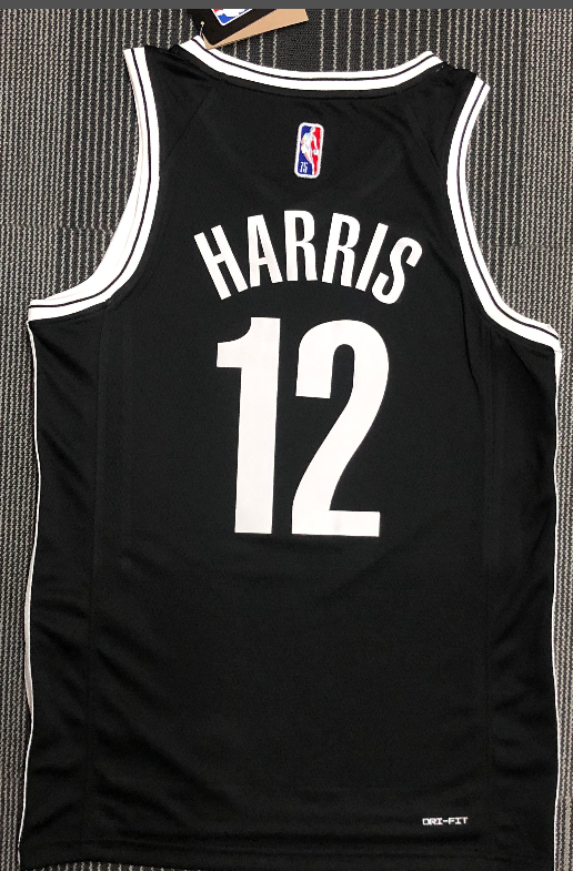 Brooklyn Nets#12 Harris black 75th jersey