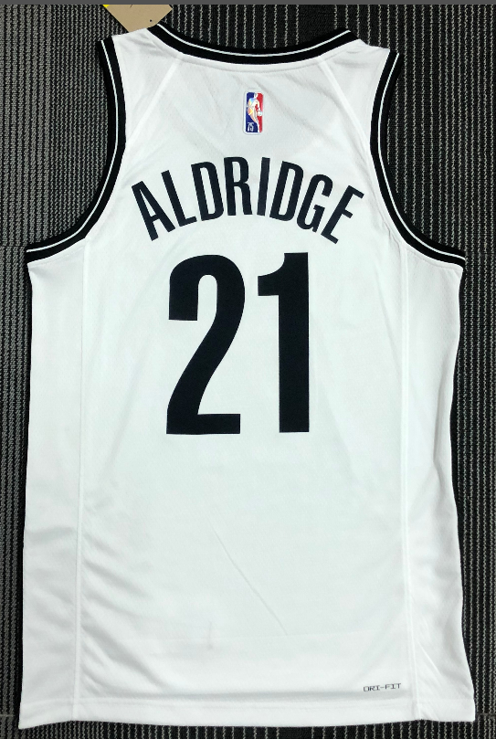 Brooklyn Nets#21 Aldridge white 75th jersey