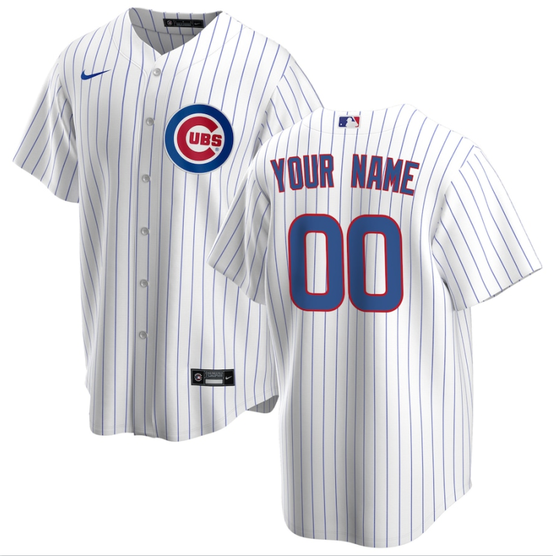 Chicago Cubs custom white new jersey