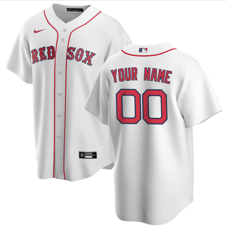 Boston Red Sox white custom jersey