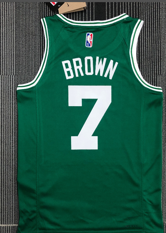 Celtics-7-Jaylen-Brown green 75th jersey