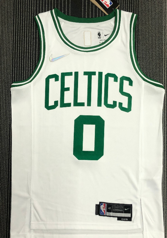 Boston Celtics 0 Jayson Tatum white 75th jersey