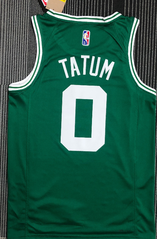 Boston Celtics 0 Jayson Tatum green 75th jersey