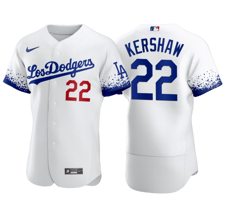 Los Angeles Dodgers #22 2021 white City Connect Flex Base Stitched Baseball Jersey