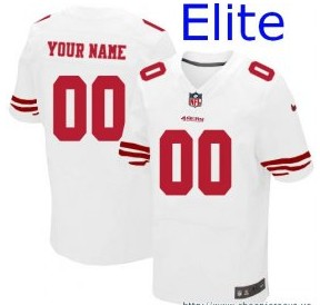 Nike-San-Francisco-49ers-Customized-Elite-White-Jerseys