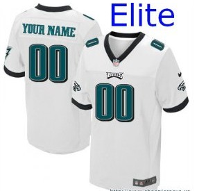 Nike-Philadelphia-Eagles-Customized-Elite-White-Jerseys