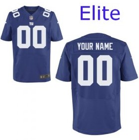 Nike-New-York-Giants-Customized-Elite-Blue-Jerseys