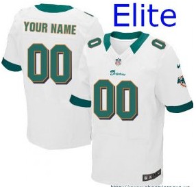 Nike-Miami-Dolphins-Customized-Elite-White-Jerseys