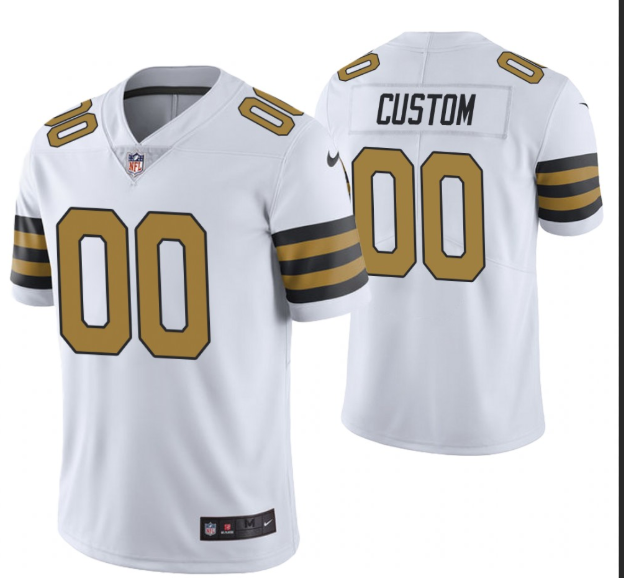 New Orleans Saints gold rush custom jersey