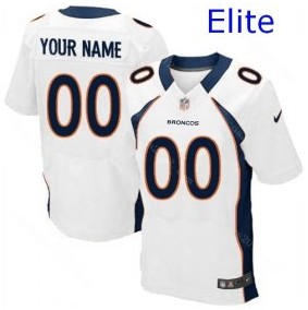 Nike-Denver-Broncos-Customized-Elite-White-Jerseys