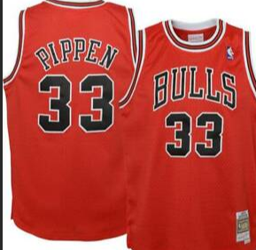 Chicago Bulls #33 Pippen youth red jersey