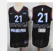 76ers-21-Joel-Embiid black city jersey