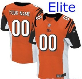 Nike-Cincinnati-Bengals-orange-Customized-Elite-Jerseys
