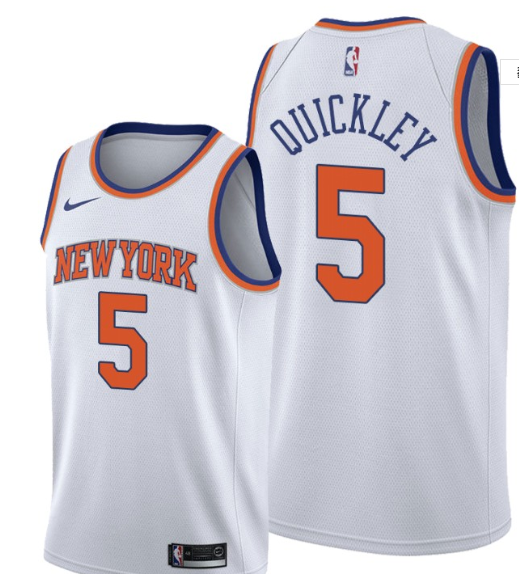 New York Knicks#5 Quickley white jersey