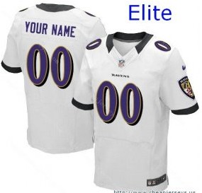 Nike-Baltimore-Ravens-white-Customized-Elite-Jerseys