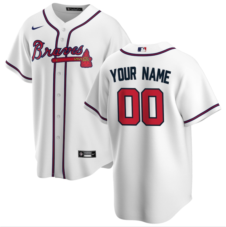 Atlanta Braves custom white new jersey