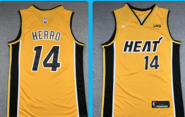 Heat-14-Tyler-Herro yellow jersey