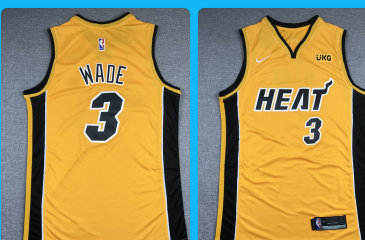 Miami Heat #3 wade yellow jersey