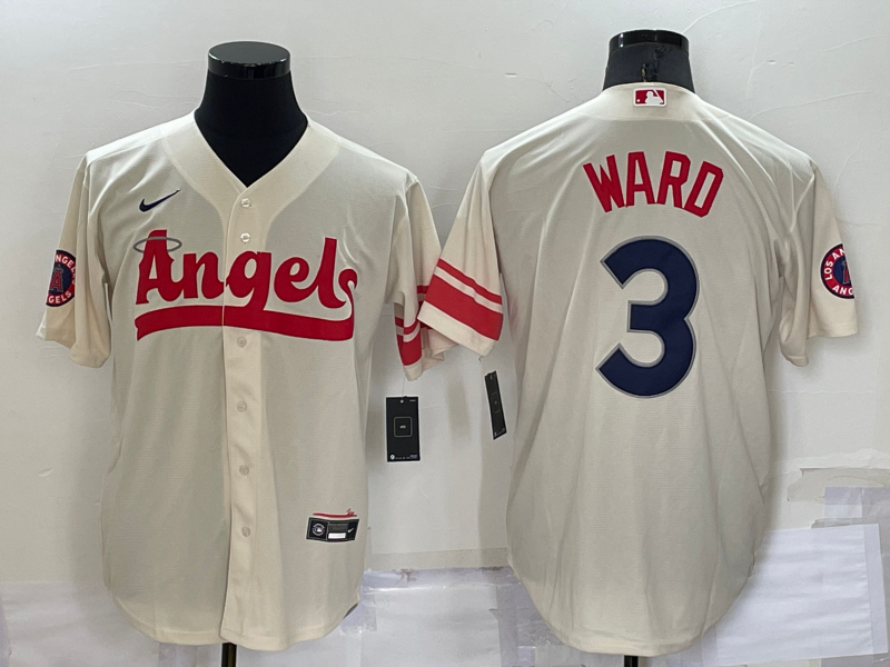 Men's Los Angeles Angels #3 Taylor Ward 2022 Cream City Connect Cool Base Stitched