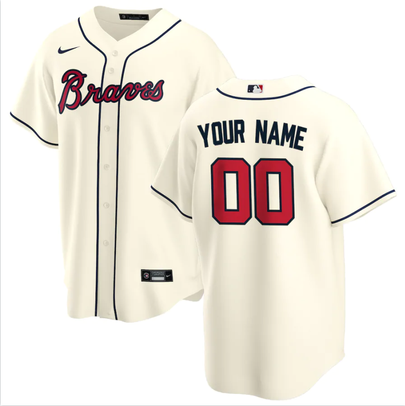 Atlanta Braves custom cream new jersey