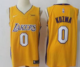 Lakers-0-Kyle-Kuzma yellow jersey