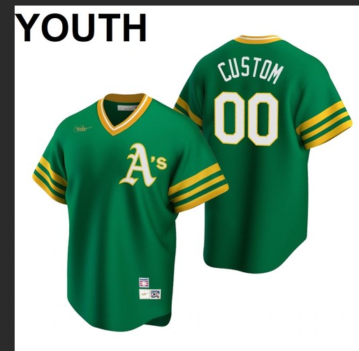 oakland athletics custom green youth jersey