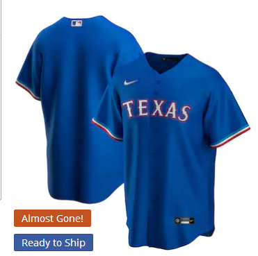 Texas Rangers blank blue new jersey