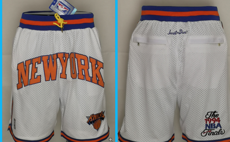New York Knicks just do white men shorts