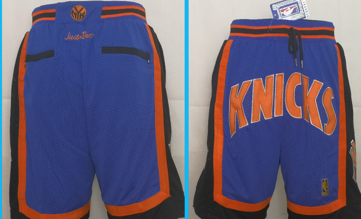 New York Knicks just do blue men shorts