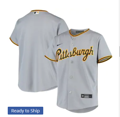 Pittsburgh Pirates blank gray new jersey
