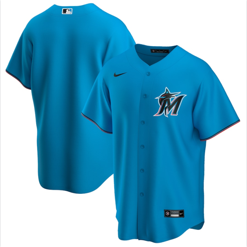 Miami Marlins blank blue new jersey