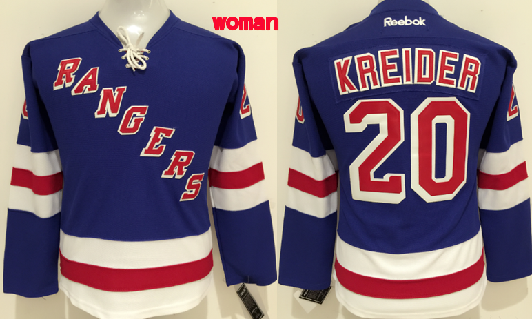 Rangers-20-Chris-Kreider-Blue-Women-Reebok-Jersey