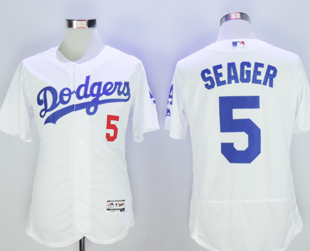 Dodgers-5-Corey-Seager white jersey