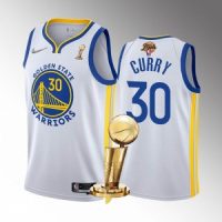 NBA Warriors 30 Stephen Curry White 2022 Finals Champions Nike Men Jersey