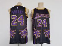 Los Angeles Lakers #24 Kobe Bryant Print Black Fashion Jersey