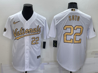 Washington Nationals #22 Juan Soto 2022 All-Star White Cool Base Stitched Baseball
