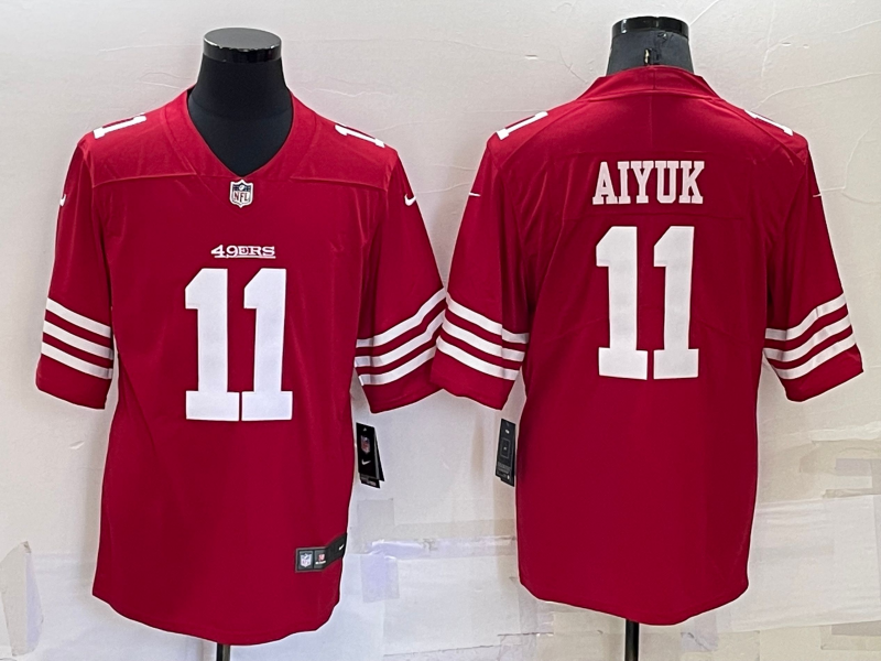 San Francisco 49ers #11 Brandon Aiyuk red 2022 Vapor Limited Stitched NFL Jersey
