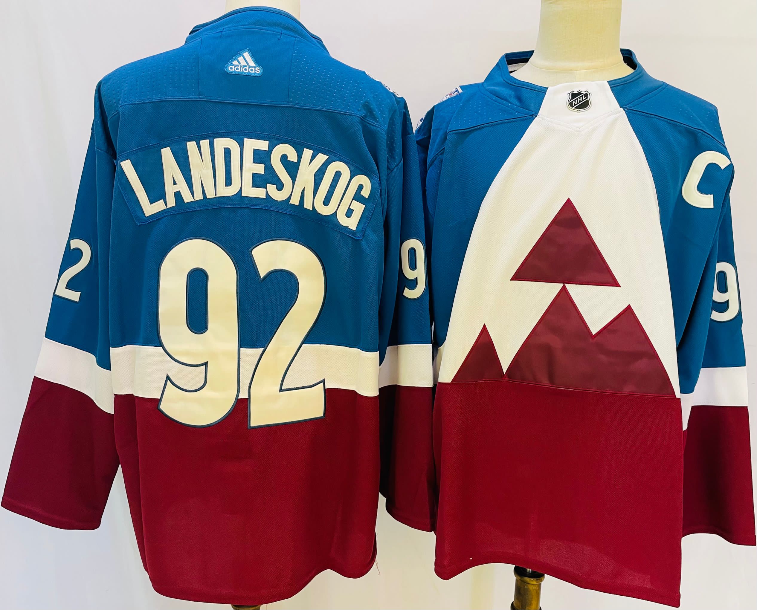 Men's Colorado Avalanche #92 Gabriel Landeskog blue Stitched Jersey