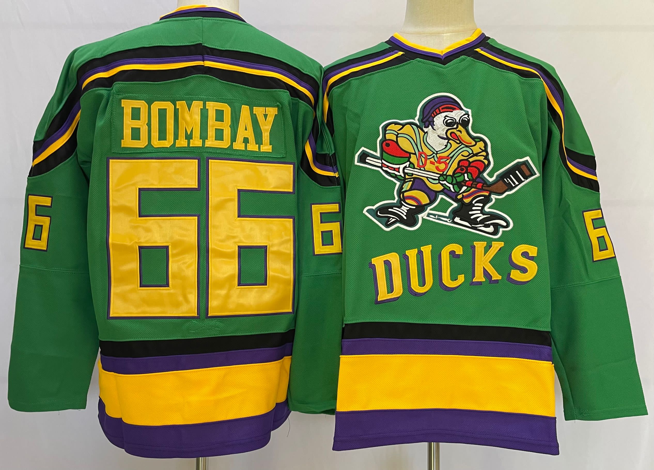 Men's Anaheim Ducks #66 green Stitched Jersey