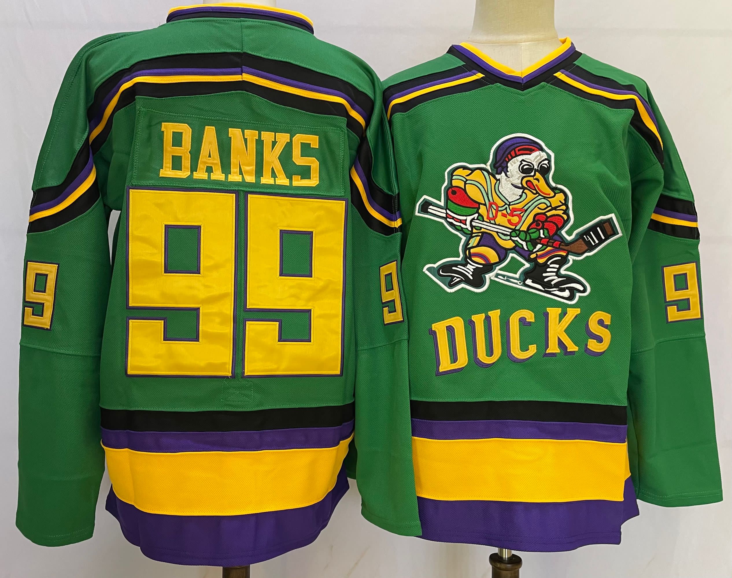 Men's Anaheim Ducks #99 green Stitched Jersey