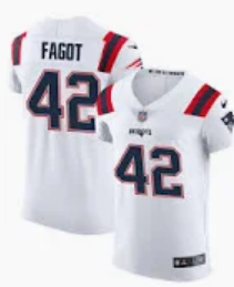 patriots #42 Diego Fagot white jersey