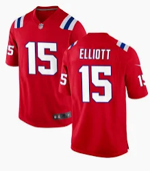 New England Patriots #15 Ezekiel Elliott red jersey