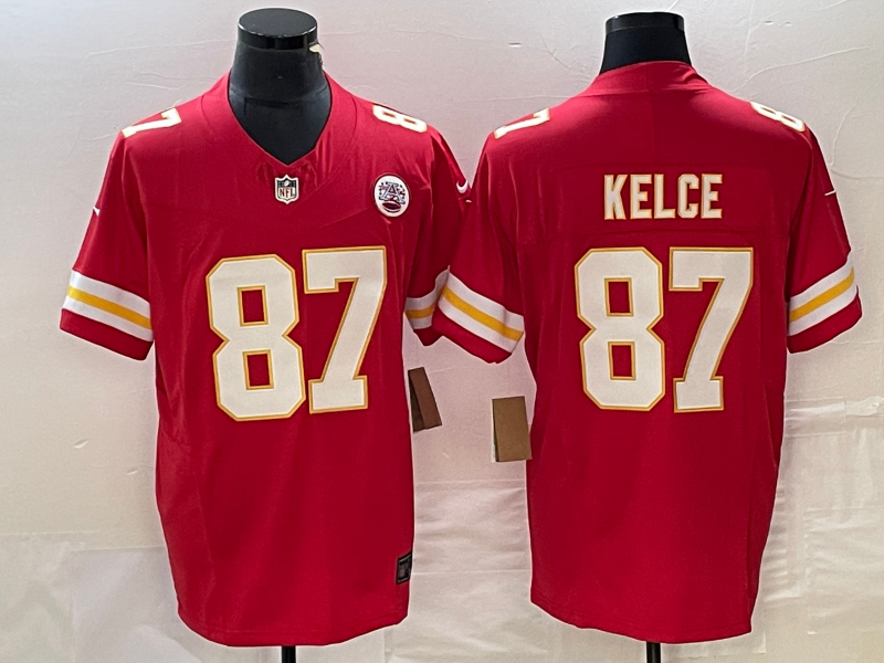 Kansas City Chiefs #87 Travis Kelce Red 2023 F.U.S.E. Vapor Untouchable Limited