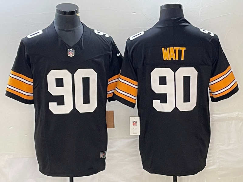Pittsburgh Steelers #90 T.J. Watt Black 2023 F.U.S.E. Vapor Untouchable Limited