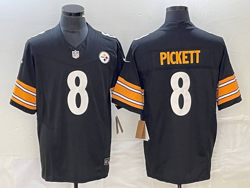Pittsburgh Steelers #8 Kenny Pickett Black 2023 F.U.S.E. Vapor Untouchable