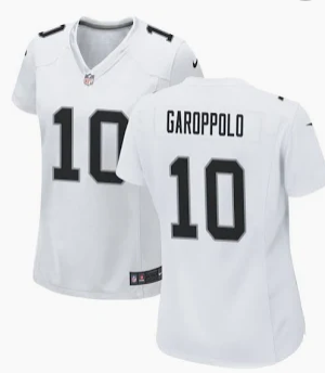 Las Vegas Raiders #10 Jimmy Garoppolo white Stitched women Jersey(Run Small)